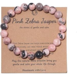 Elegant Pink and Black Beaded Bracelet